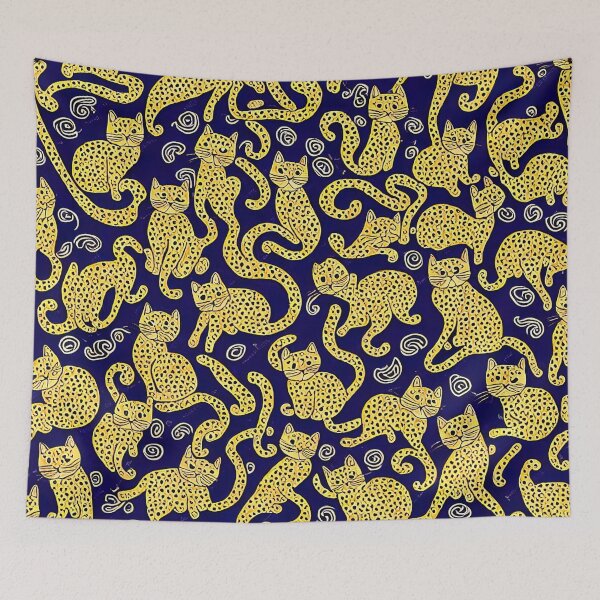 Item preview, Adorable Cat Pattern Throw Pillow Design designed and sold by Sowari-Pillows.