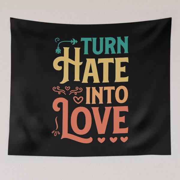 Item preview, Turn Hate Into Love Inspirational Saying Vintage designed and sold by Designer-Girl.