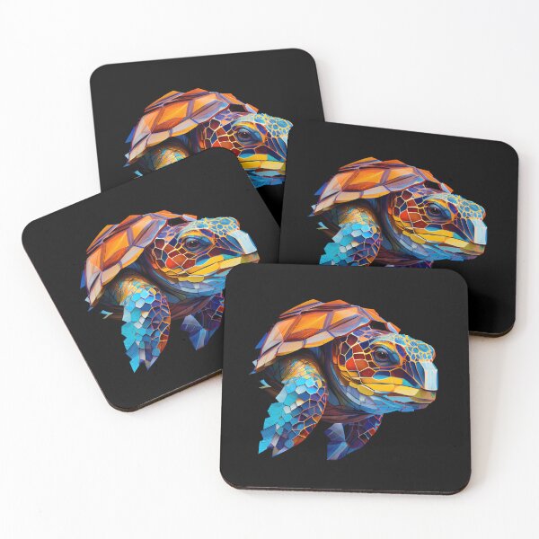 Item preview, Abstract Turtle Art: A Colorful Twist on Wildlife Imagery designed and sold by FiveIntentions.