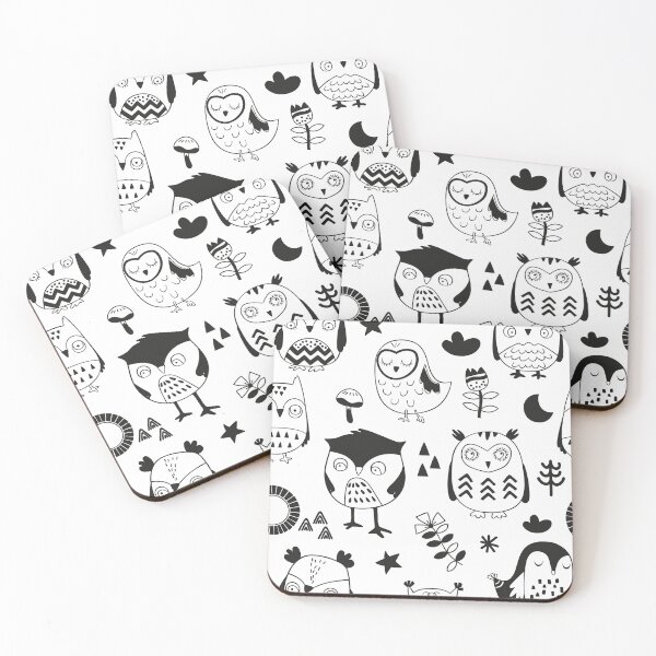 Item preview, Cute Doodle Owls Pattern designed and sold by KOTOdesign.