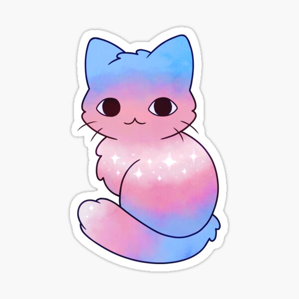 Transgender Pride Cat Sticker