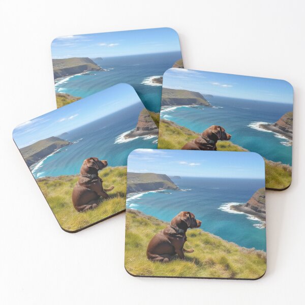 Item preview, Chocolate Labrador Admiring the Ocean and Scenery designed and sold by Ts-prints95.
