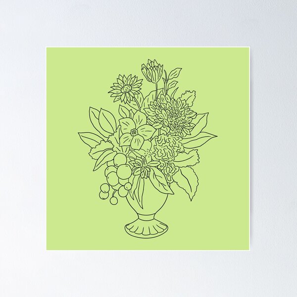 Item preview, Flores antiguas: Ilustración floral artesanal designed and sold by Graciaisgrace.