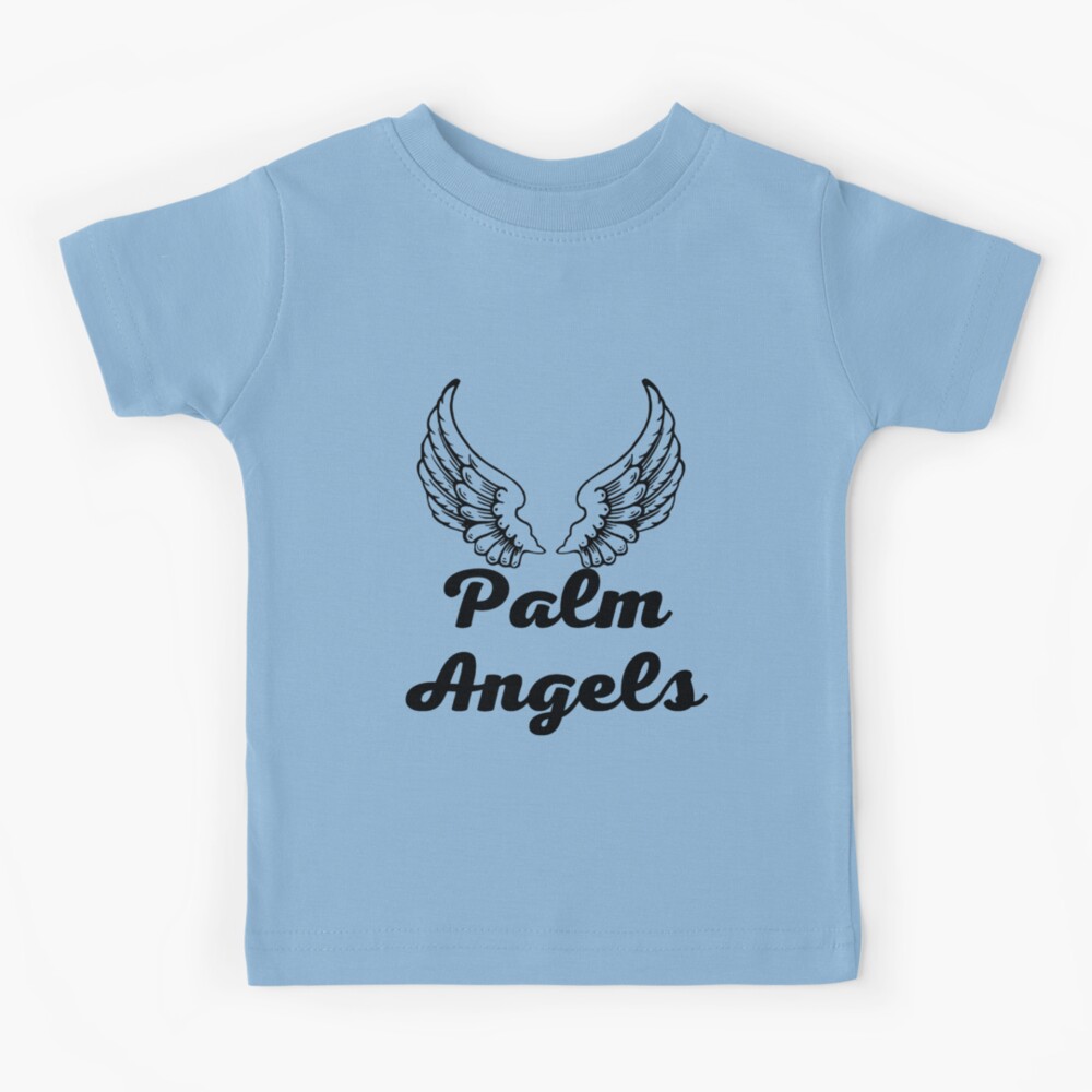 Palm Angels Kids' Red Cotton T-shirt With Classic Logo Print