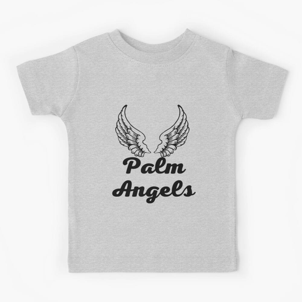 Logo Cotton T Shirt in Red - Palm Angels Kids