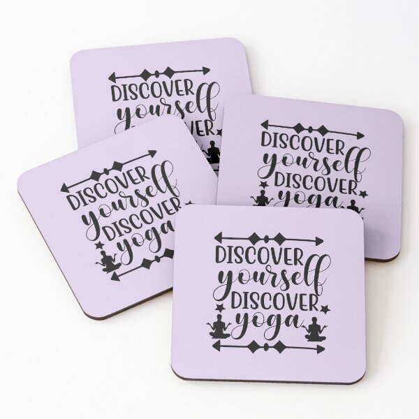 Item preview, Yoga Quote Discover Yourself Discover Yoga Motivational Saying designed and sold by SoccaTamam.