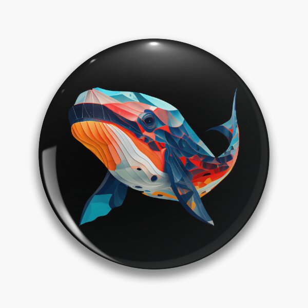 Item preview, Abstract Whale Art: A Colorful Twist on Wildlife Imagery designed and sold by FiveIntentions.
