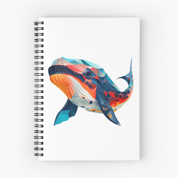 Item preview, Abstract Whale Art: A Colorful Twist on Wildlife Imagery designed and sold by FiveIntentions.