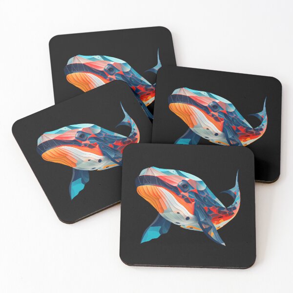 Item preview, Abstract Whale Art: A Colorful Twist on Wildlife Imagery designed and sold by FiveIntentions.