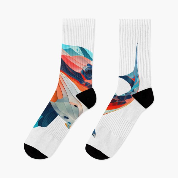 Item preview, Abstract Whale Art: A Colorful Twist on Wildlife Imagery designed and sold by FiveIntentions.
