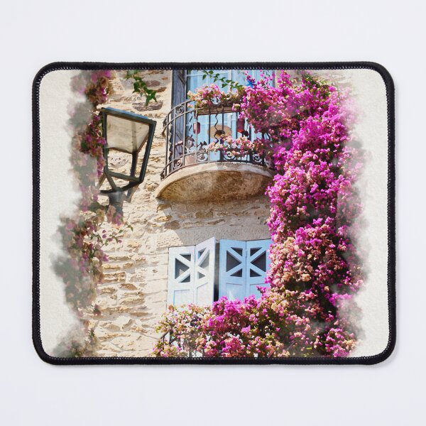 Item preview, Watercolor of a Burst of Colored flowers in Bormes Les Mimosas designed and sold by FotoMahieu.