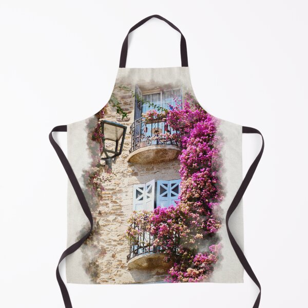 Item preview, Watercolor of a Burst of Colored flowers in Bormes Les Mimosas designed and sold by FotoMahieu.