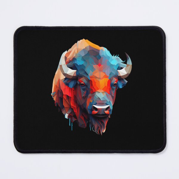 Item preview, Abstract Buffalo Art: A Colorful Twist on Wildlife Imagery designed and sold by FiveIntentions.