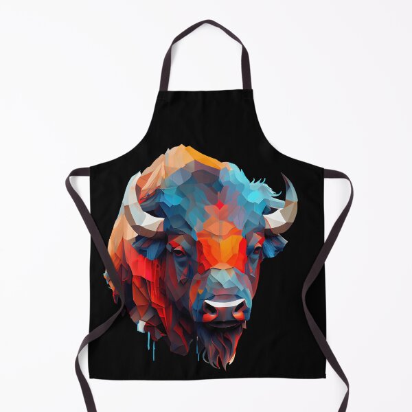 Item preview, Abstract Buffalo Art: A Colorful Twist on Wildlife Imagery designed and sold by FiveIntentions.