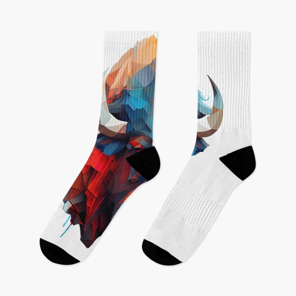 Item preview, Abstract Buffalo Art: A Colorful Twist on Wildlife Imagery designed and sold by FiveIntentions.
