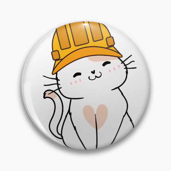 Artikelvorschau, Katzen mit Schutzhelmen, Katze bei der Arbeit - Katze mit Schutzhelm-Illustration entworfen und verkauft von myabstractart _RB.