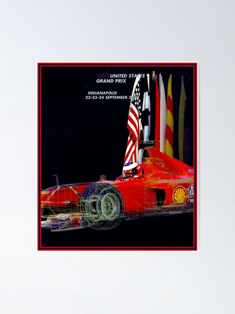 "UNITED STATES : Grand Prix Auto Racing Advertising Print" Poster for