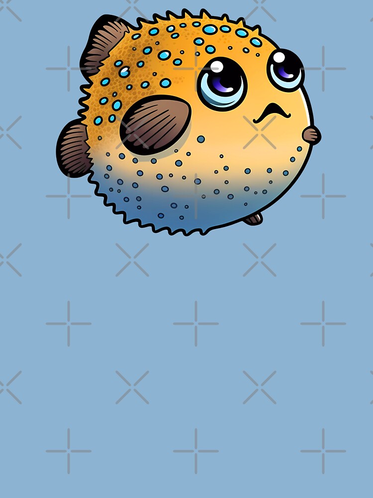 Funny Japanese fugu drawing ~ Globefish ~ Balloonfish ~ Balloon fish ~  Puffer fish Sticker for Sale by oceanys