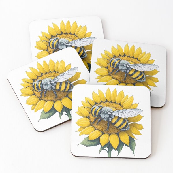 Item preview, bee on a sunflower designed and sold by palpadin.