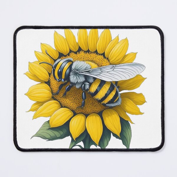 Item preview, bee on a sunflower designed and sold by palpadin.