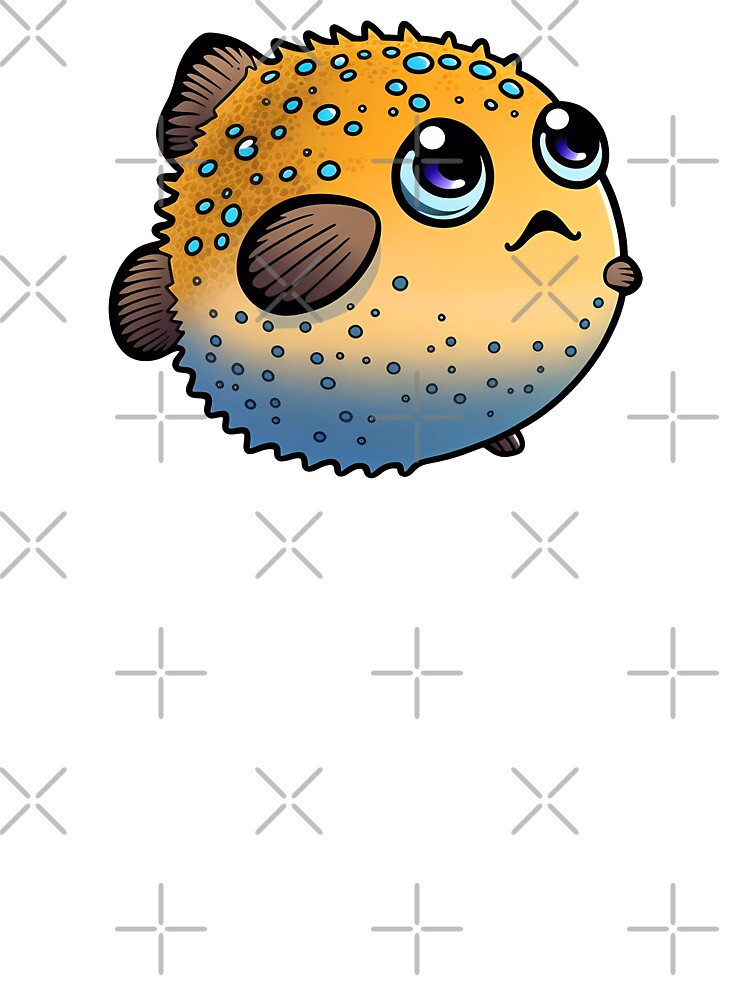 Cute Japanese fugu cartoon ~ Globefish ~ Balloonfish ~ Balloon