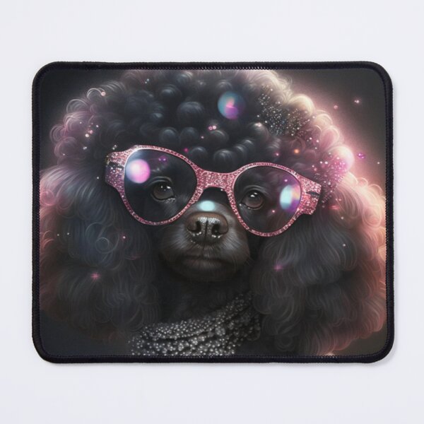 Item preview, Funky Black Poodle With Glasses designed and sold by Nocturne  Paws.