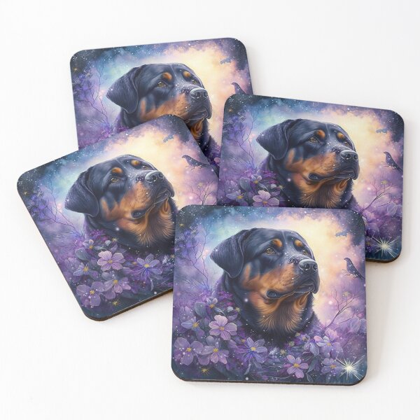 Aperçu de l'œuvre Rottweiler enchanté créée et vendue par Nocturne  Paws.