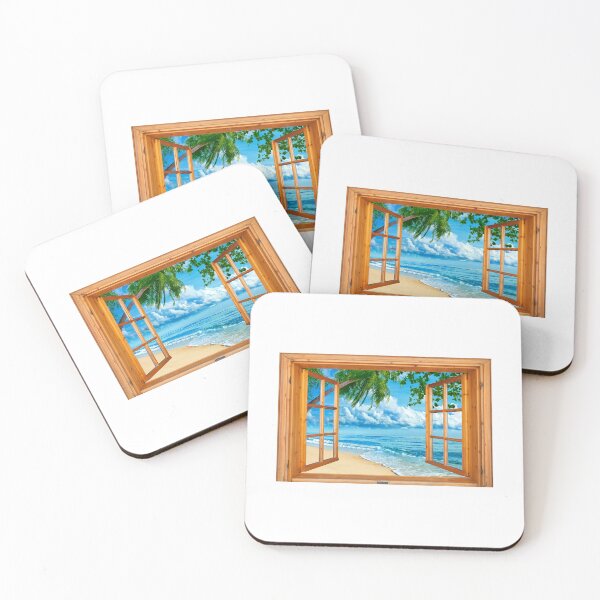Item preview, Vista de la ventana Ocean Wather Beach 03 designed and sold by ConradSignature.