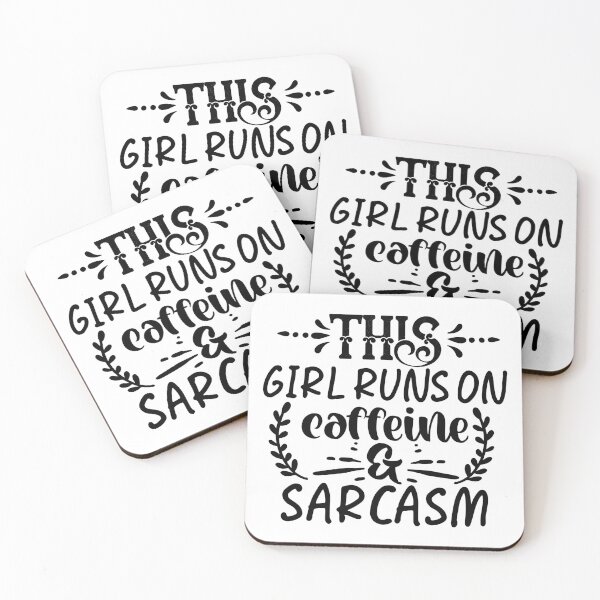 Item preview, this girl runs on caffeine & sarcasm designed and sold by angelescar.