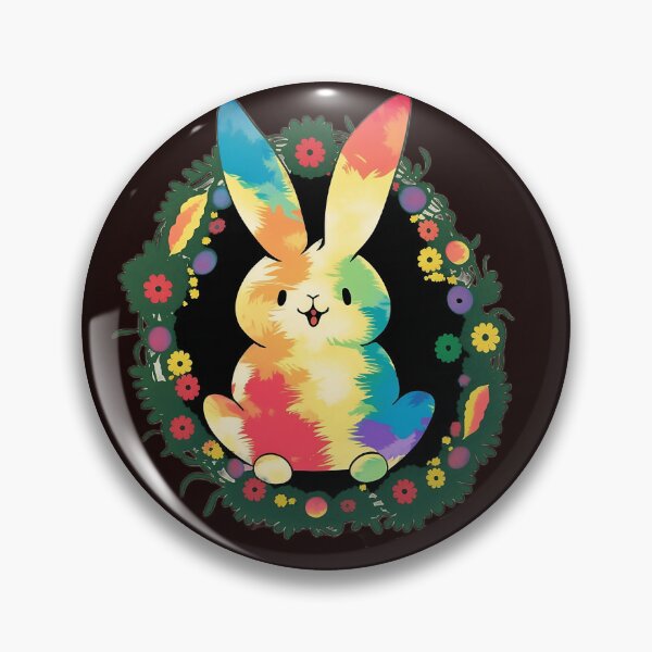 Artikelvorschau, Cute Bunny Colorful Easter Egg Floral Funny Bunny Easter entworfen und verkauft von Cheeeeky.