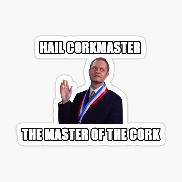 The master of the cork Sticker