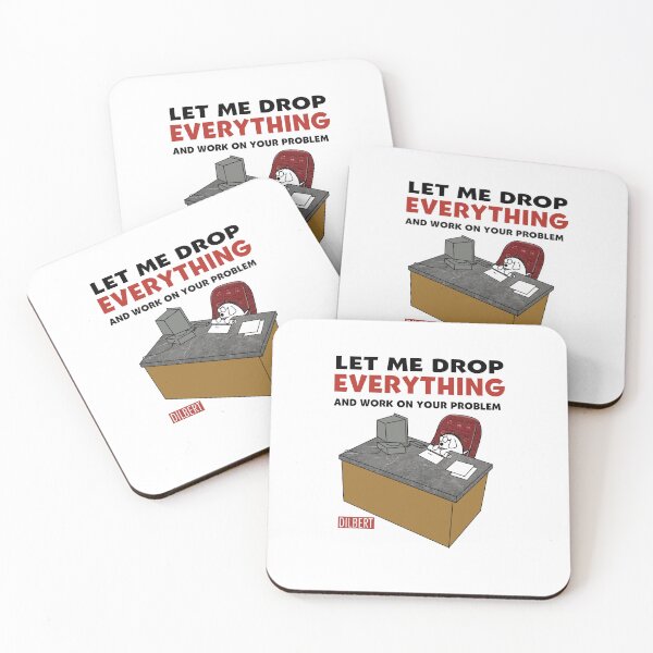 Item preview, Vintage 90s Dilbert Drop Everything and Work on Your Problem ORIGINAL Cartoon Trending designed and sold by MildredGre.