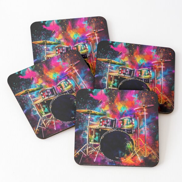 Item preview, Drumset with exploding colors designed and sold by art8085.