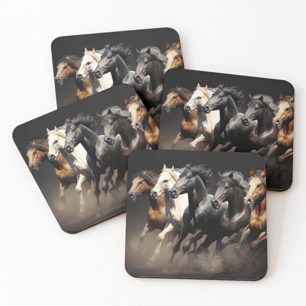 Item preview, seven lucky running horses painting designed and sold by FireFXStudio.