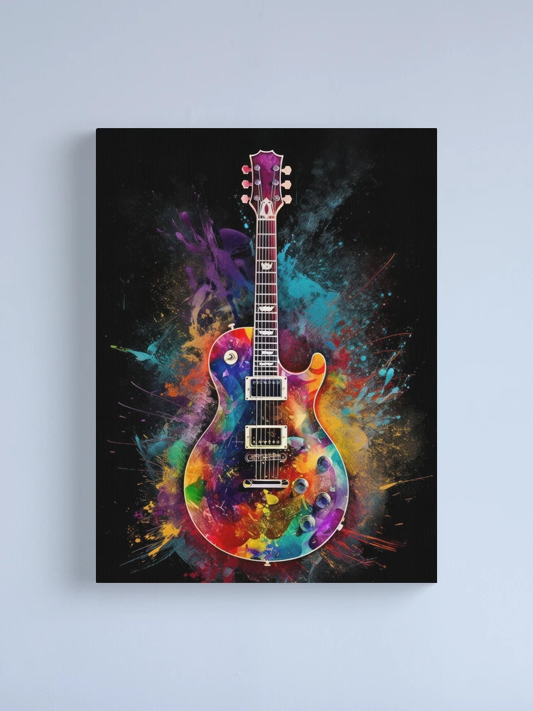 アート・デザイン・音楽 The electric guitar collection Electric guitar with exploding colors