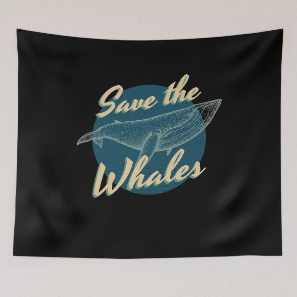 Item preview, Blue Whale Save The Whales Sea designed and sold by MooonTees.