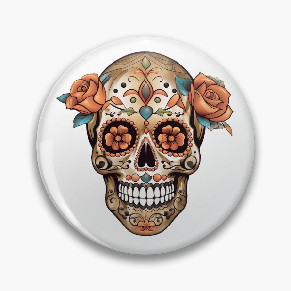 Item preview, Mexican Colored Skull, Sugar Skull, Soul of a Deceased designed and sold by InspiringInk.