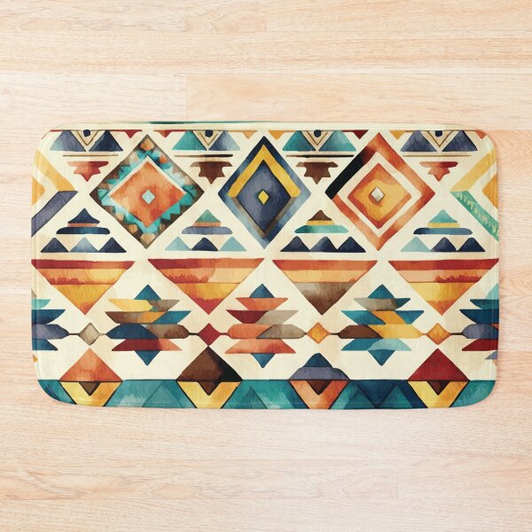 Aperçu de l'œuvre Un motif géométrique aztèque du sud-ouest - Motifs Boho Chic créée et vendue par GVRDesign.