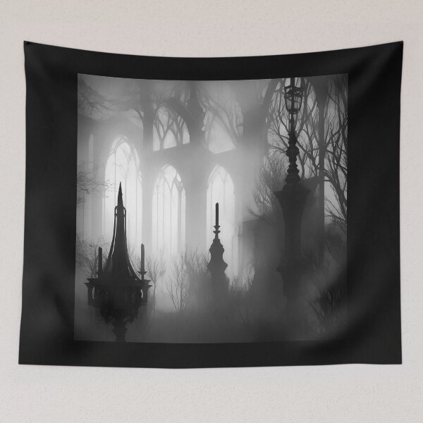 Item preview, foggy garden designed and sold by kbgraphicimages.
