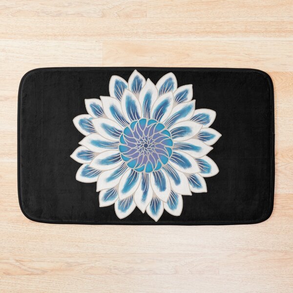 Item preview, Pretty Dahlia Flower Drawing in Cool Colors designed and sold by AloraDawnEve.