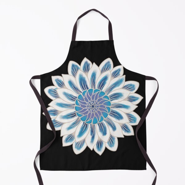 Item preview, Pretty Dahlia Flower Drawing in Cool Colors designed and sold by AloraDawnEve.