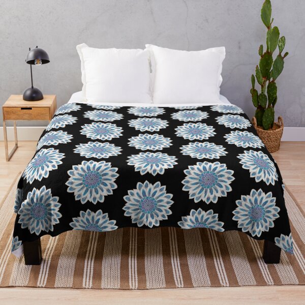 Item preview, Pretty Dahlia Flower Drawing in Cool Colors designed and sold by AloraDawnEve.