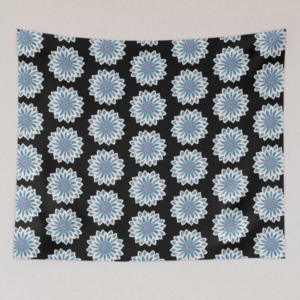 Item preview, Pretty Dahlia Flower Drawing in Cool Colors designed and sold by AloraDawnEve.