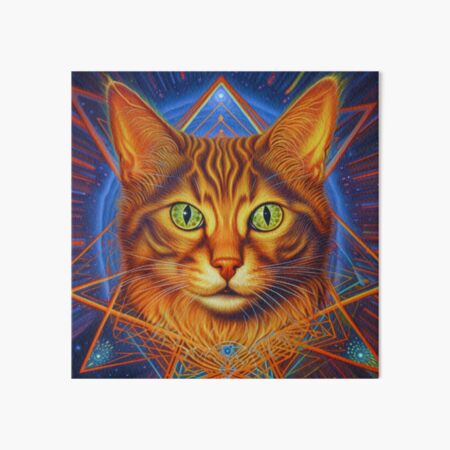 Alex Grey Inspired Sacred Geometry Tabby Kitty Cat Art Board Print for  Sale by Bad Kitties