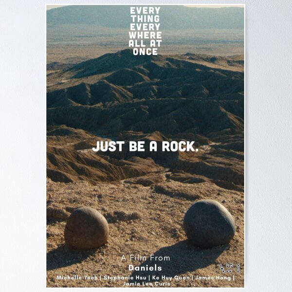 Item preview, EVERYTHING EVERYWHERE ALL AT ONCE ROCKS POSTER designed and sold by mikceys.