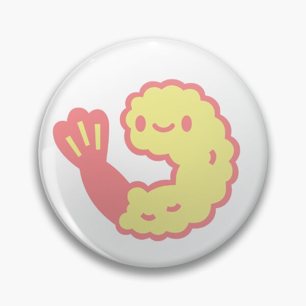Item preview, Cute Smiling Tempura Prawns – Kawaii food designed and sold by Rigipedia.