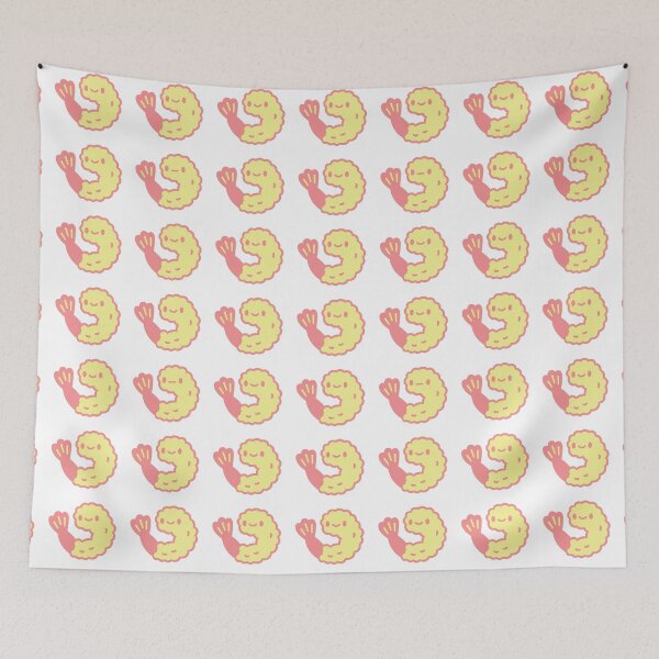 Item preview, Cute Smiling Tempura Prawns – Kawaii food designed and sold by Rigipedia.