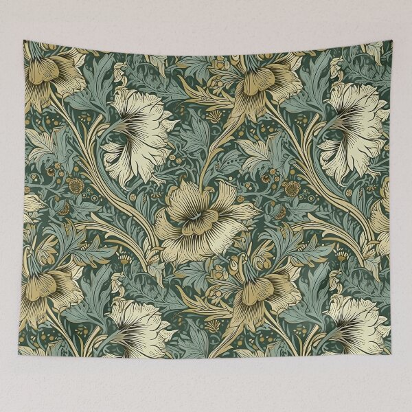 Item preview, Sage Green, Dark Green and Gold Floral Pattern designed and sold by JackCurtis1991.
