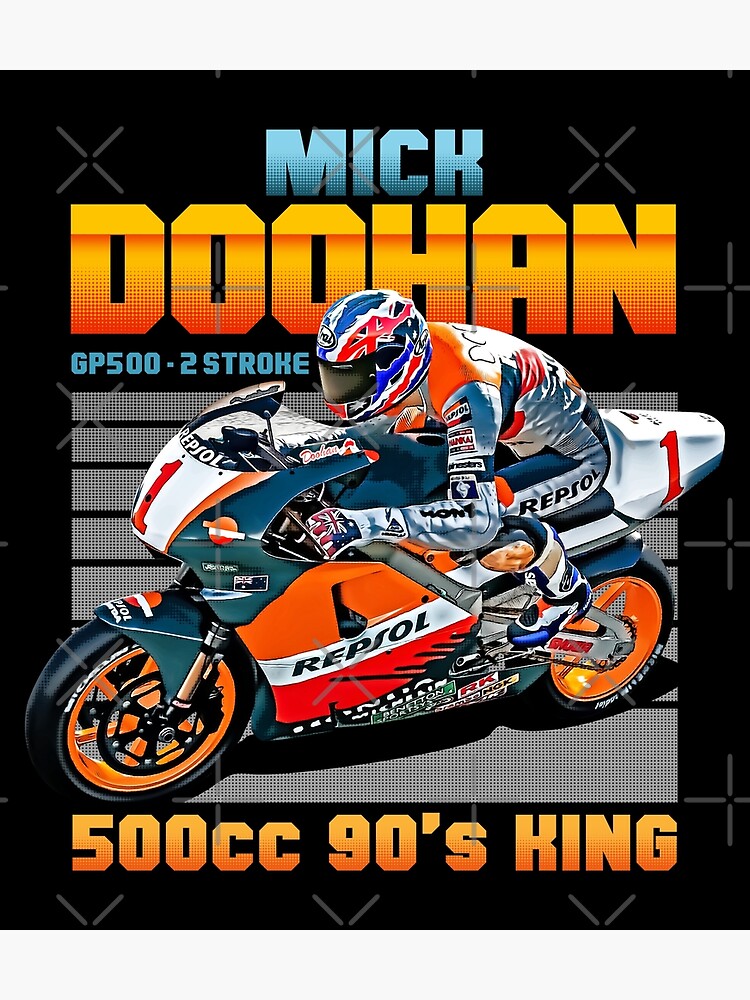 Discover Mick Doohan Motogp Legend 90s retro style Premium Matte Vertical Poster