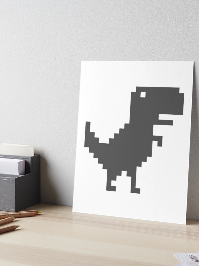 8-bit Dinosaur Chrome - Funny Coding Meme Poster for Sale by TechTeez